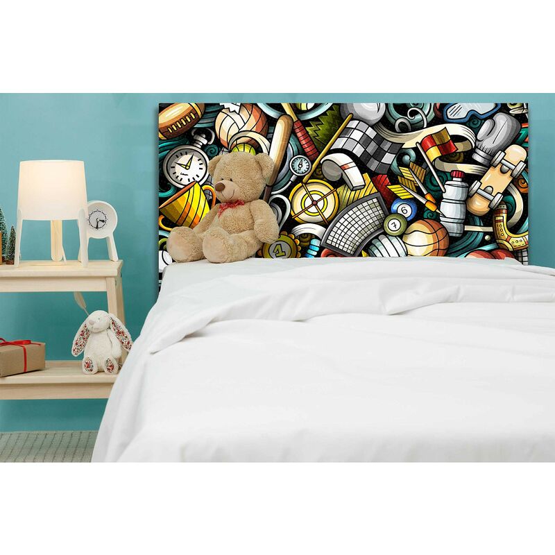 Tête de lit PVC Youth Design Sports Thème Economique Élégant et Original - 150cm x 60cm