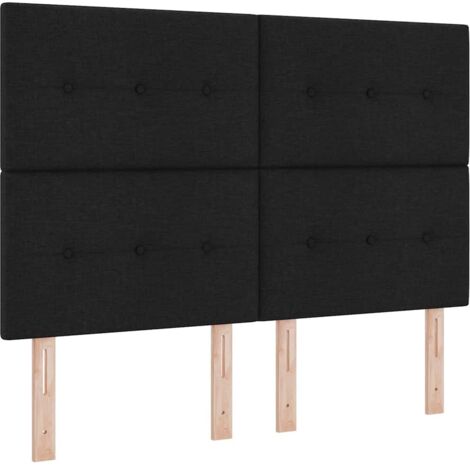 Tête de lit réglable en hauteur Noir 160 cm tissu