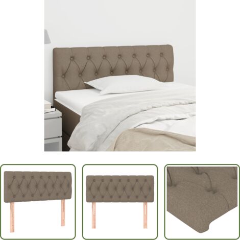 vidaXL - Tête de lit - LED - 80x5x78/88 - cm - tissu - taupe