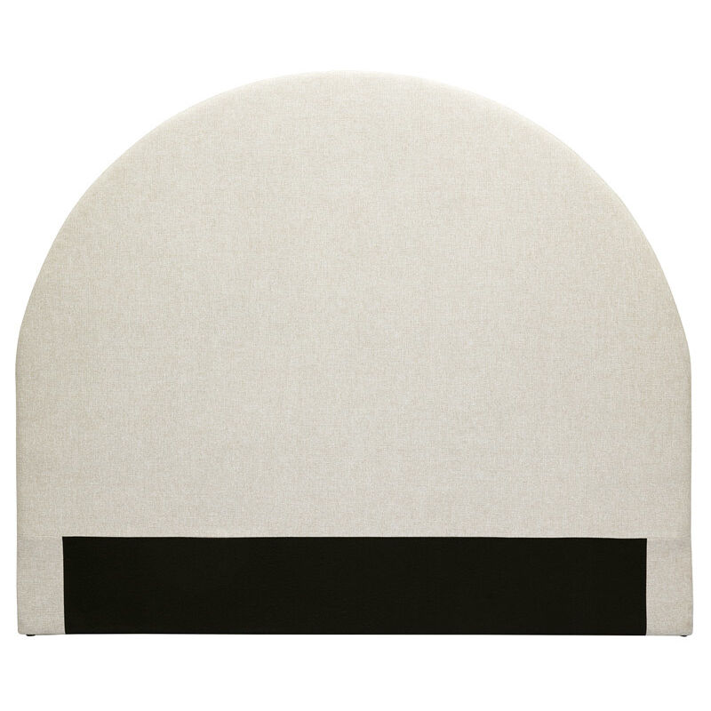 Tête de lit ronde en tissu beige L160 cm naomy