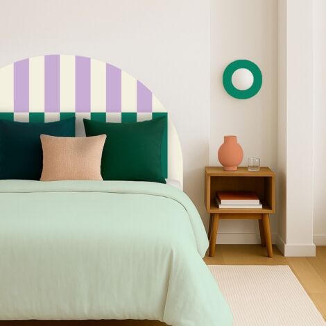 Tête de lit - Rythmo - intissé 225g/m² - pré-encollé - Violet - 110x160cm
