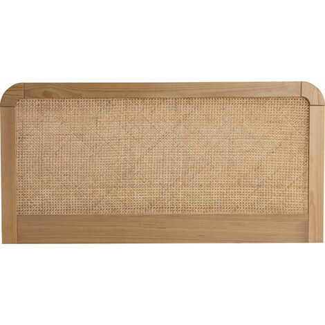 Tête de lit SMOOTHCLOUD 140 cm en cannage et bois naturel