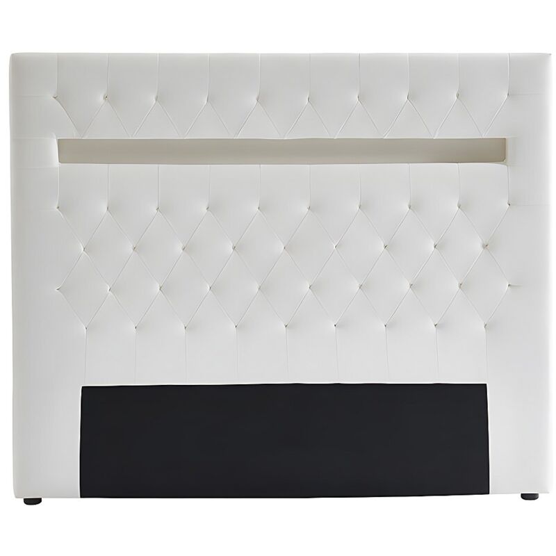 Tête de lit supernova ii - 170 cm - Avec LEDs - Simili blanc