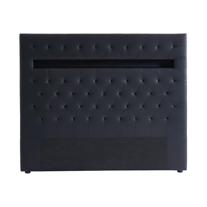 Tête de lit supernova ii - 170 cm - Avec LEDs - Simili noir