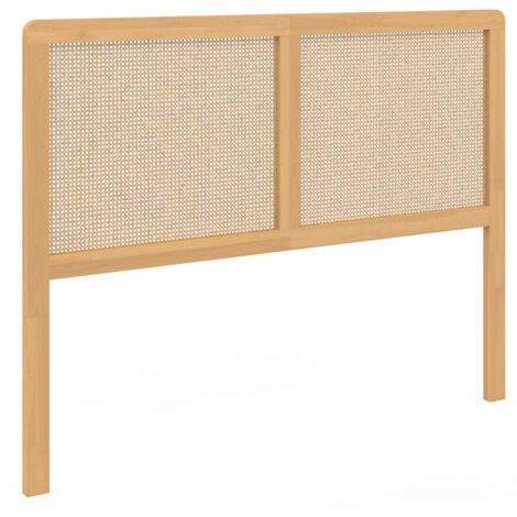 Tête De Lit En Rotin Naturel 140 Cm - Style Ethnique - À Fixer Au Mur - JAKOBIA