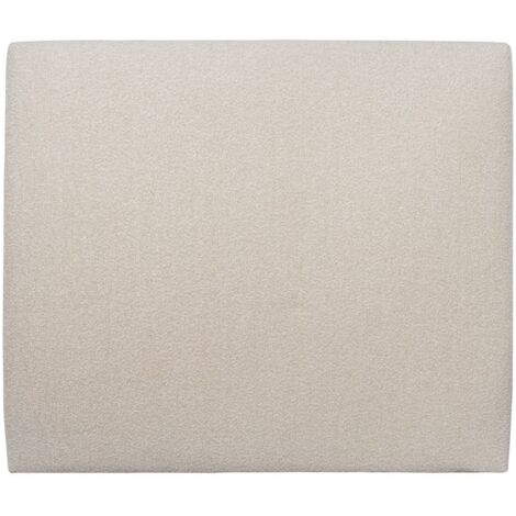 Tete de lit Tapissée Bouclette Beige L 140 cm - Ep 10 cm rembourré