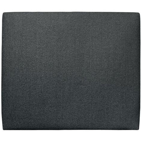 Tete de lit Tapissée Bouclette Noir L 160 cm - Ep 10 cm rembourré