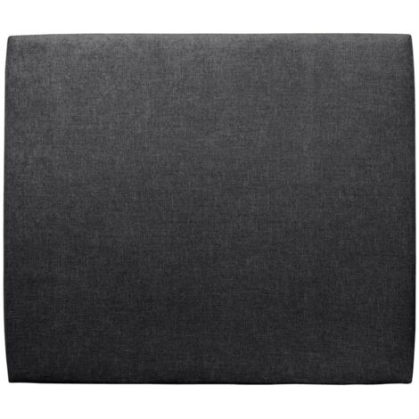Tete de lit Tapissée Tissu Noir L 160 cm - Ep 10 cm rembourré