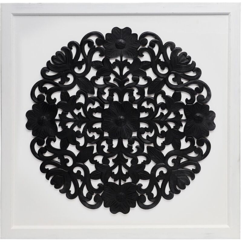 Tête de lit Venezia 140cm Bois Blanc et Noir