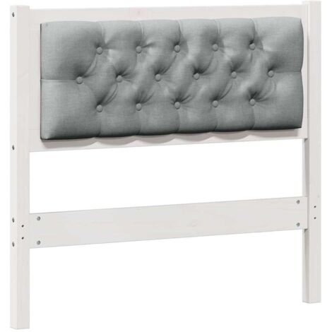 Tête de lit，Décoration murale Autre Blanc et gris clair 90 cm Bois massif en pin CFW795134