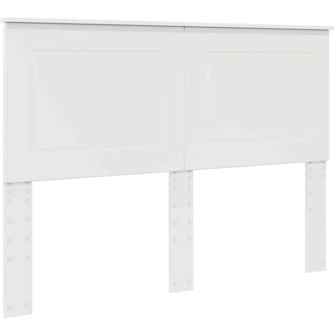 Tête de lit，Décoration murale Blanc brillant 160 cm Bois d'ingénierie CFW729673