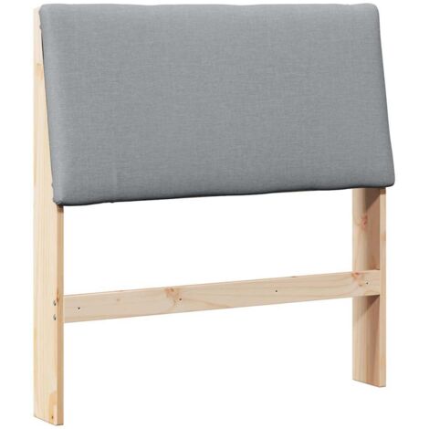 Tête de lit，Décoration murale capitonnée Gris clair 100 cm Pin massif CFW866216