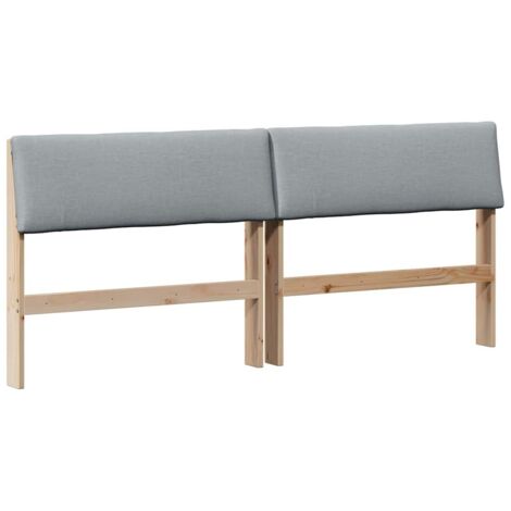 Tête de lit，Décoration murale capitonnée Gris clair 180 cm Pin massif CFW694771