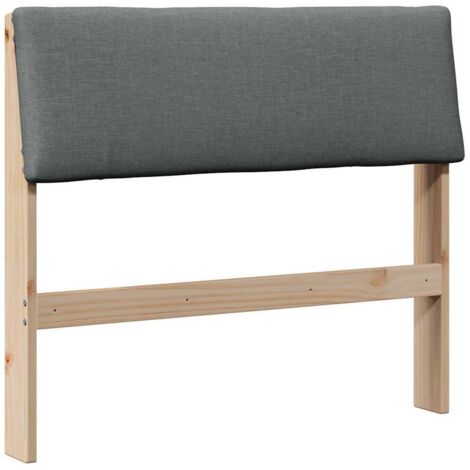 Tête de lit，Décoration murale capitonnée Gris foncé 100 cm Pin massif CFW806737