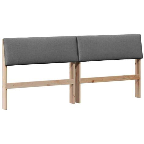 Tête de lit，Décoration murale capitonnée Gris foncé 180 cm Pin massif CFW106020