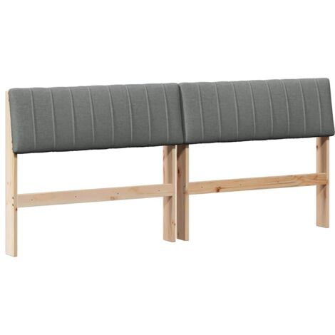 Tête de lit，Décoration murale capitonnée Gris foncé 180 cm Pin massif CFW119899