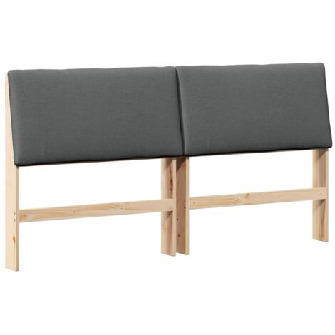 Tête de lit，Décoration murale capitonnée Gris foncé 180 cm Pin massif CFW402129