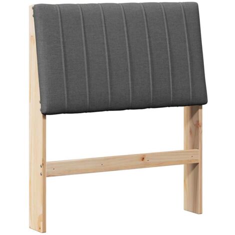 Tête de lit，Décoration murale capitonnée Gris foncé 80 cm Pin massif CFW894486