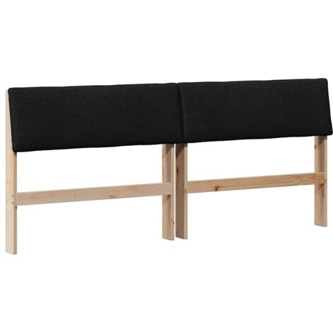 Tête de lit，Décoration murale capitonnée Noir 180 cm Pin massif CFW965573