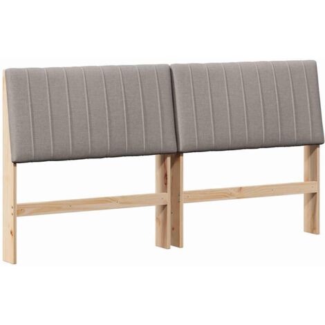 Tête de lit，Décoration murale capitonnée Taupe 180 cm Pin massif CFW411540