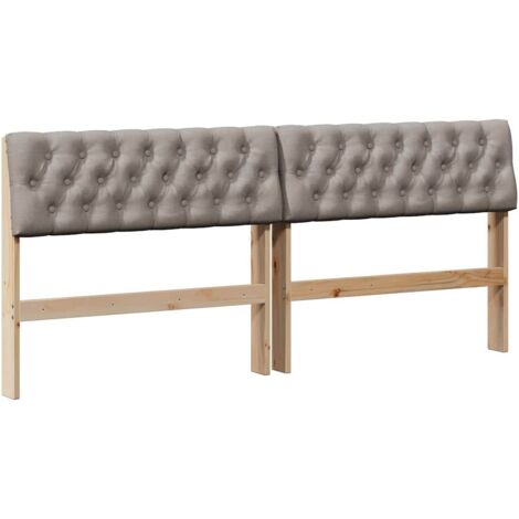 Tête de lit，Décoration murale capitonnée Taupe 180 cm Pin massif CFW556517