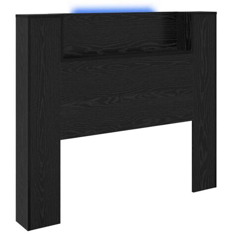 Tête de lit，Décoration murale Chêne noir 120 x 15 x 103,5 cm Bois d'ingénierie CFW651837