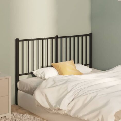 Tête de lit，Design industriel，Panneau de lit，Décoration murale métal noir 120 cm，Pour Lit adulte XZZ52956
