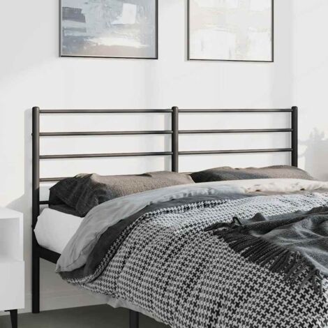 Tête de lit，Design industriel，Panneau de lit，Décoration murale métal noir 135 cm XZZ73438