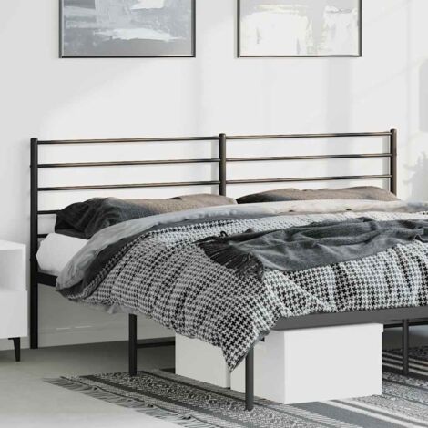 Tête de lit，Design industriel，Panneau de lit，Décoration murale métal noir 180 cm，Pour Lit adulte XZZ63727 MaisonChic