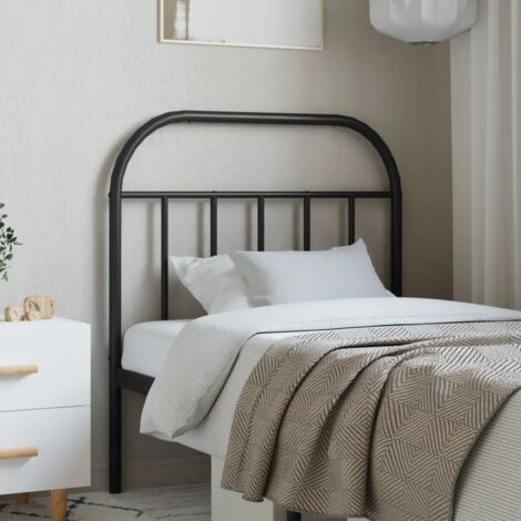 Tête de lit，Design industriel，Panneau de lit，Décoration murale métal noir 80 cm XZZ99323