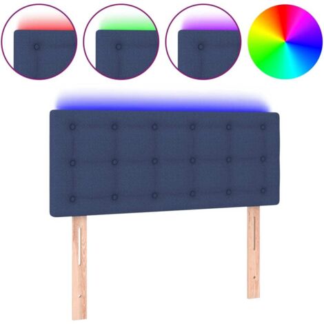 Tête de lit，Panneau décoratif à LED Bleu 80x5x78/88 cm Tissu CFW9088978