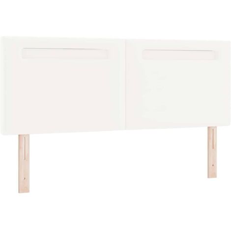 Tête de lit，Panneau décoratif avec des lumières à LED Blanc 160 cm PVC CFW1666855