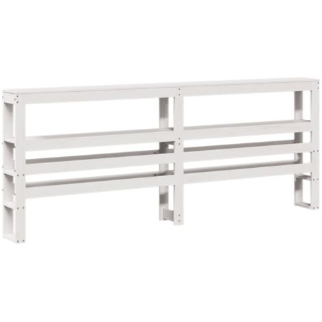 Tête de lit，Panneau décoratif avec étagères blanc 180 cm bois massif de pin CFW6190119