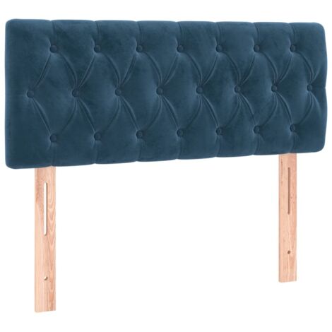 Tête de lit，Panneau décoratif Bleu foncé 100x7x78/88 cm Velours CFW1533148