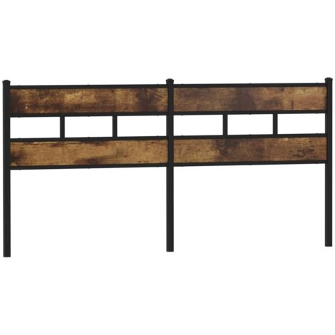 Tête de lit，Panneau décoratif chêne fumé 180 cm fer et bois d'ingénierie CFW4333791