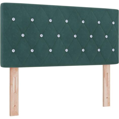 Tête de lit，Panneau décoratif LED Argyle Vert foncé 100 cm Velours CFW9287623