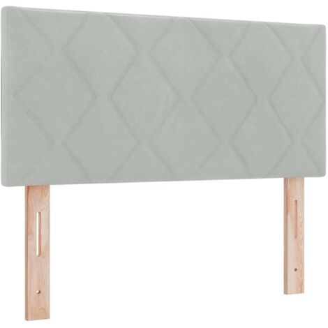 Tête de lit，Panneau décoratif LED Géométrique Gris clair 100 cm Velours CFW4047664
