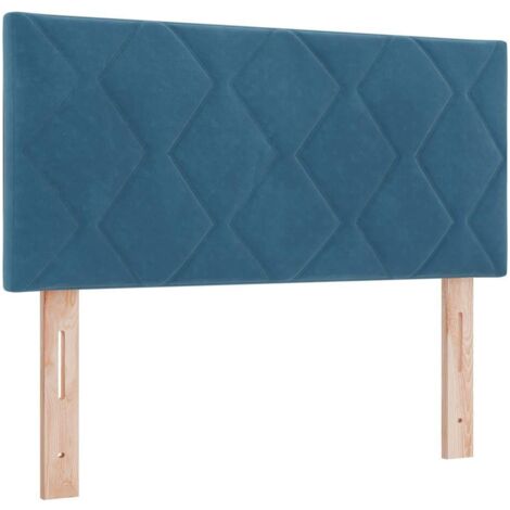 Tête de lit,Panneau décoratif Montage mural Géométrique Bleu foncé 90 cm Velours CFW5577952