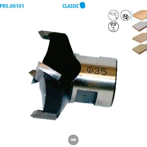 Tête de mèche à façonner pour bois Classic M12 ø 65 Long. 42mm