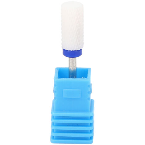 Tête de meulage cylindrique en forme de pointe plate, accessoires de Machine de broyage électrique en céramique, grain moyen, boîte bleue M