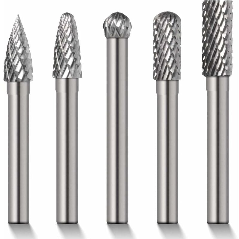 Forehill - Tête de meulage en acier au tungstène fraise couteau à découper ensemble de 5 pièces 610mmACDFG boîte rouge tête de meulage en acier au