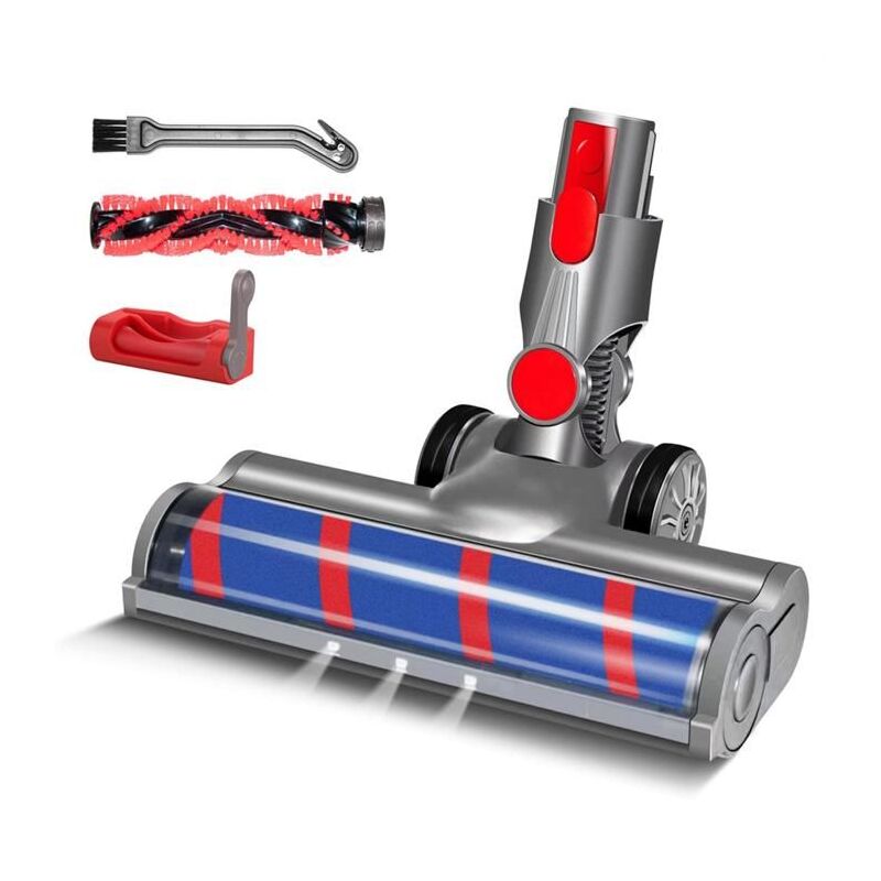 TêTe de Moteur de Brosse de Sol à Rouleau Souple/Dur pour Aspirateur Dyson V7 V8 V10 V11 V15 avec Phare led et Verrouillage Triger