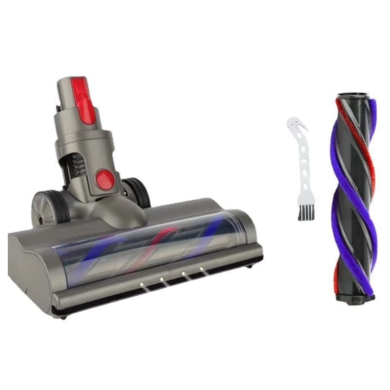 Tête de Nettoyage à Entraînement Direct Acessoire de Brosse Turbo avec Dégagement Rapide pour Dyson V7 V8 V10 V11 V15 Aspirateur, avec Rouleau Poils