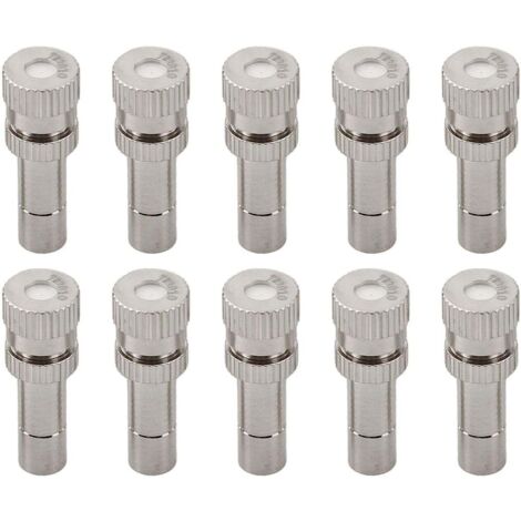Tête de pulvérisation d'atomisation à connexion rapide, buse brumisation pour équipement d'arrosage jardin 10 pièces 0.3mm(0.0118in) Pièces 0.5mm（0.0197in）