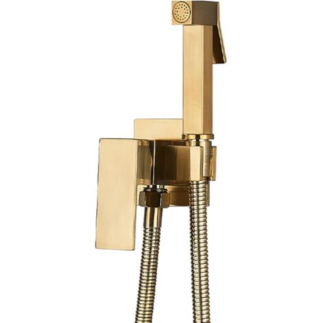 Tête de pulvérisation de bidet à main en acier inoxydable pour salle de bain ou toilettes, pistolet pulvérisateur multifonction pour salle de bain,Or