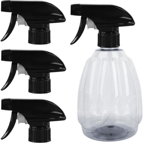 Tête De Pulvérisation - Lot De 4 - Plastique Noir - Buse Réglable - Jardin Et Ménage - Tube 20,66cm