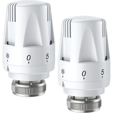 Tête de radiateur thermostatique 2 pièces tête de thermostat de radiateur TRV M 30 x 1,5 tête de remplacement de la vanne de radiateur thermostatique vanne