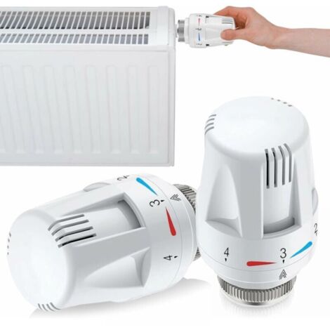 Tête de radiateur thermostatique - Vanne de radiateur - Vanne de radiateur : 2 pièces - Tête de radiateur thermostatique - Tête de rechange - Thermostat de radiateur M30 x 1,5