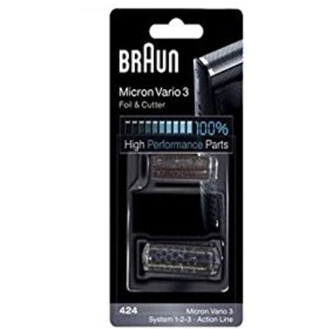 Tete de rasoir Combi Pack 424 noir pour Tondeuse BRAUN 81416568