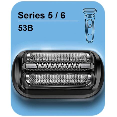 Tête de rasoir de remplacement, foil et bloc coupeur (53B/73S) — Compatible avec les rasoirs Braun Série 5, 6 et 7 — Confort et proximité maximale — Performance optimale